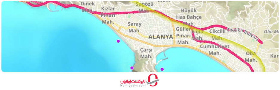 نقشه آلانیا