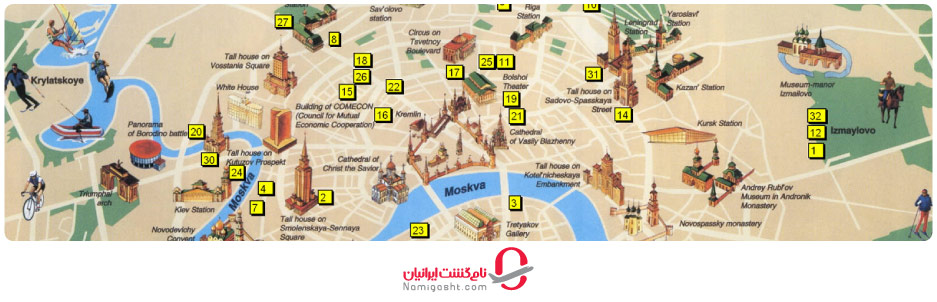 موقعیت جغرافیایی مسکو