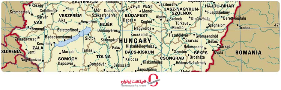 نقشه مجارستان: موقعیت جغرافیایی مجارستان